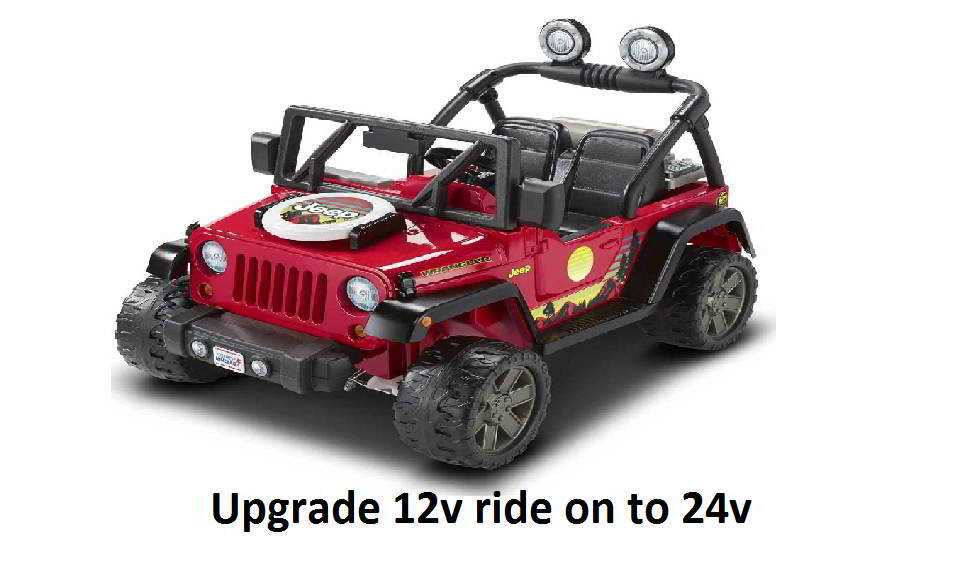 Upgrade 12v ride on to 24v